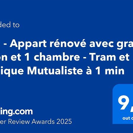 102 - Appart Renove Avec Grand Salon Et 1 Chambre - Tram Et Clinique Mutualiste A 1 Min Гренобль Екстер'єр фото