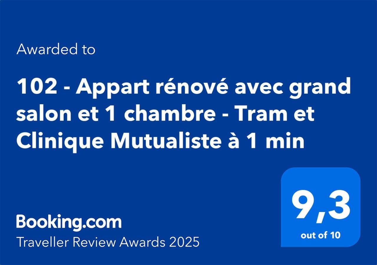 102 - Appart Renove Avec Grand Salon Et 1 Chambre - Tram Et Clinique Mutualiste A 1 Min Гренобль Екстер'єр фото